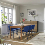 Стол и 4 стула - EKEDALEN / KRYLBO IKEA/ ЭКЕДАЛЕН/КРЫЛЬБО ИКЕА, 180/120х80х75 см, дуб/синий