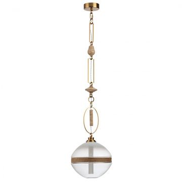 Подвесной светильник 1*G9 5441/1C сатинированная латунь/прозрачный с белым градиентом/бежевый Krema Odeon Light Exclusive