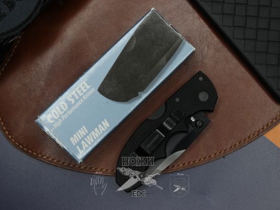 Складной нож Cold Steel American Lawman Mini c клинком из стали AUS-8, рукоять G10