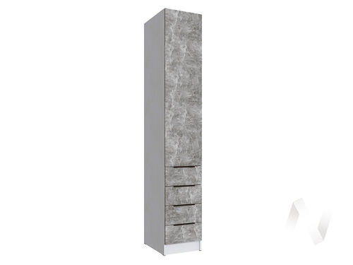 Шкаф Мадрид 0;4 с 4 ящ. (белый/ателье светлое)