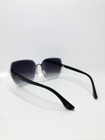 Солнцезащитные очки Rebecca Moore без оправы с узкими дужками\Черный оптом