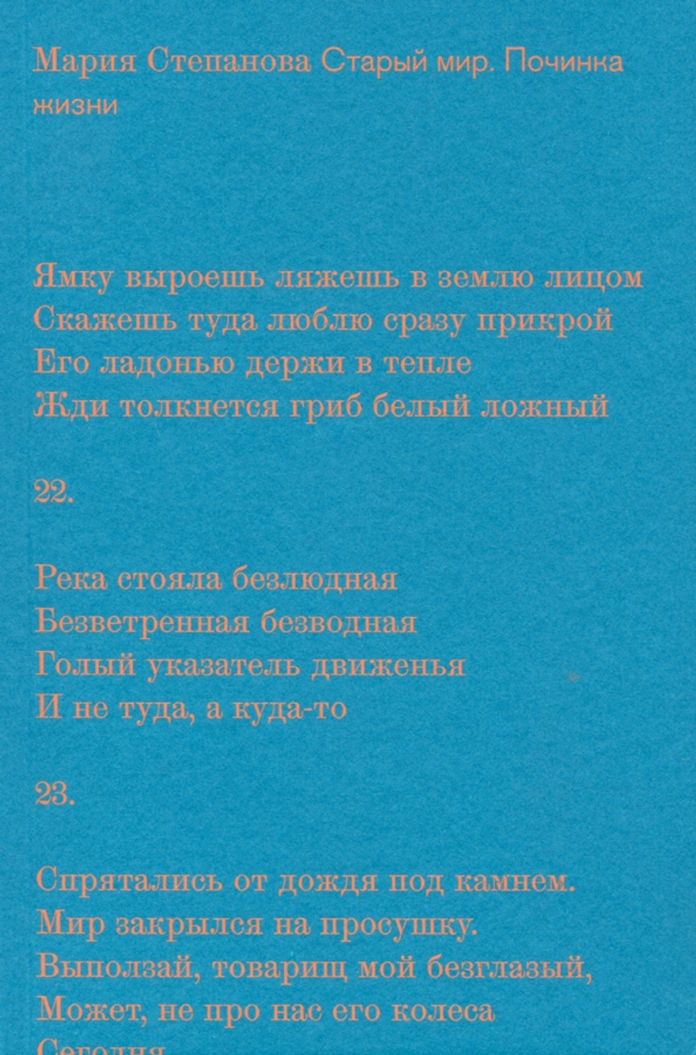 Старый мир. Починка жизни