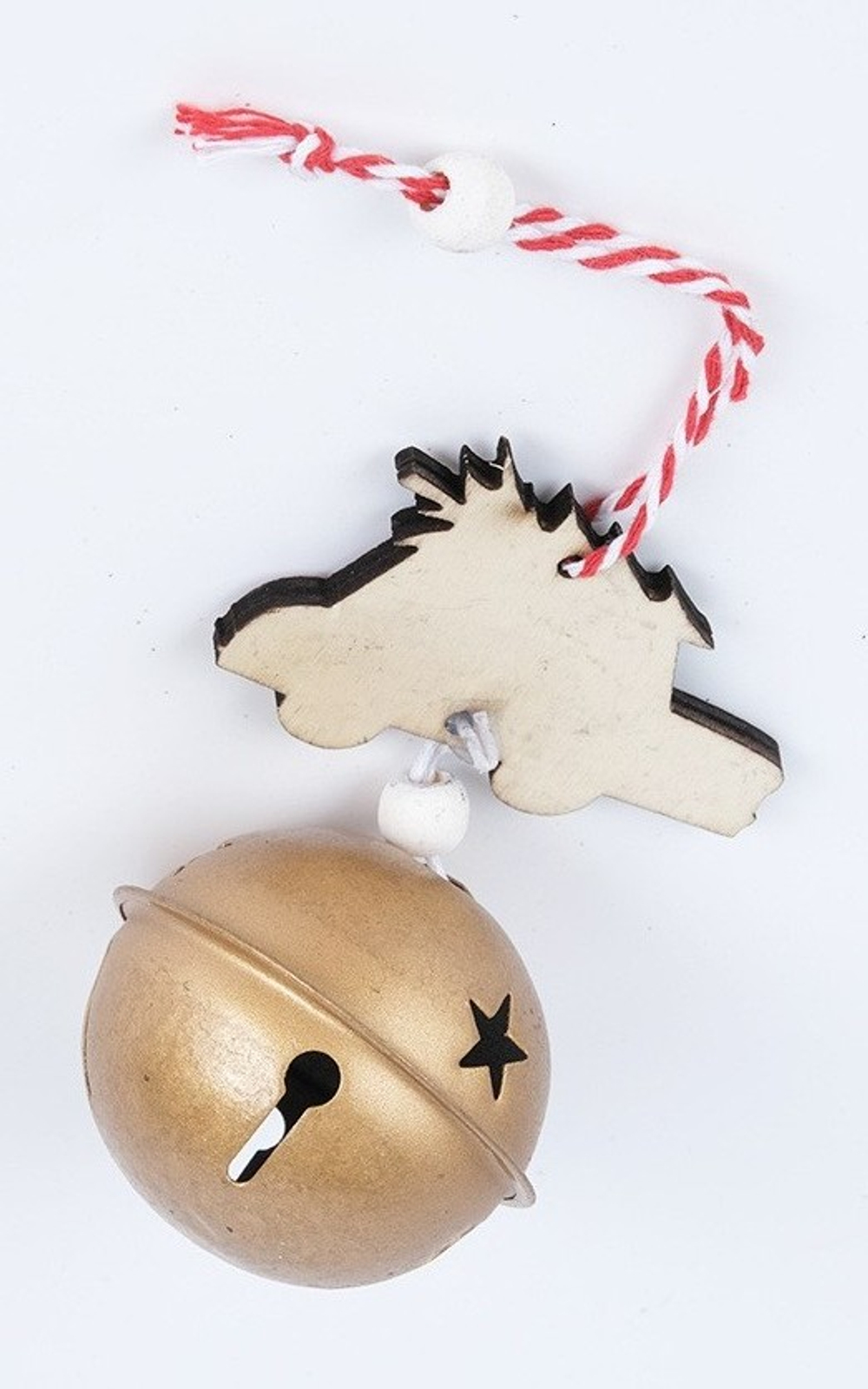 Украшение из дерева с колольчиком Машинка 6см SYMZPA-4422080