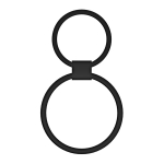 Черное двойное эрекционное кольцо 5см и 7см Baile Cock Ring BI-026014