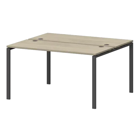 Бенч двойной на металлокаркасе СМС2-П-14К.120.Пр25  1400x1236x750 Смарт