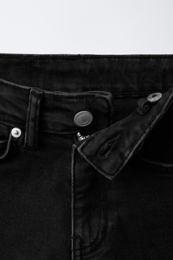 ZARA ДЖИНСОВЫЕ ШОРТЫ, ЧЕРНЫЙ