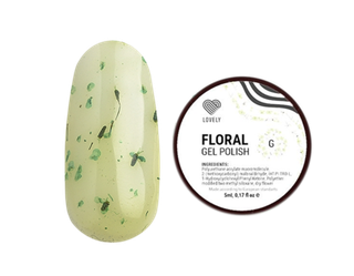 Гель-лак с сухоцветами Lovely "Floral", оттенок зеленый, 5 ml