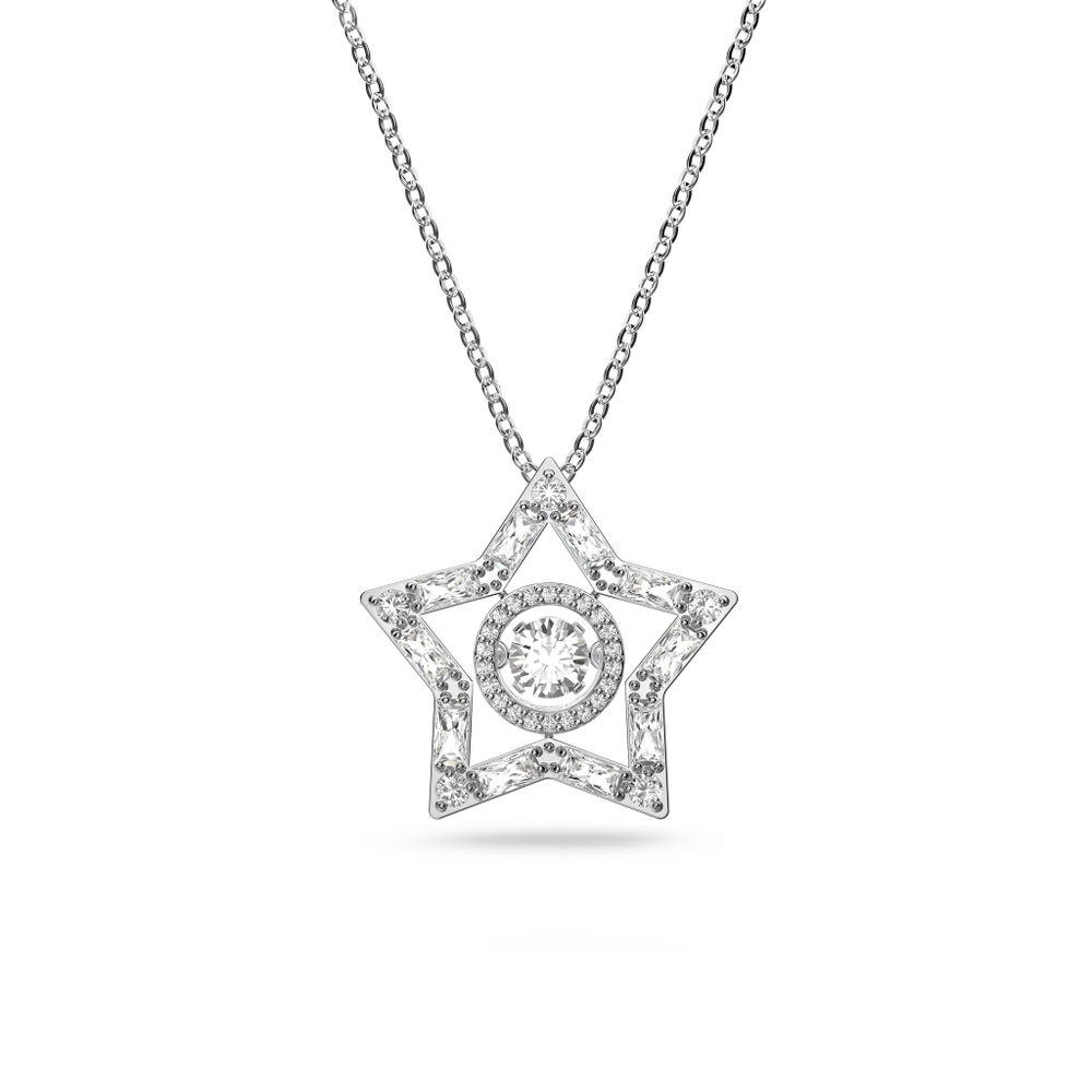 STELLA:PEND CZ WHITE/RHS