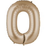 Шар фольгированный Цифра 0 101 см (Бежевый)