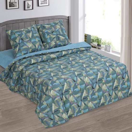 Двуспальный с европростынёй комплект постельного белья Дали DE LUXE поплин наволочки 70x70 см