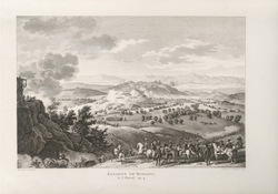 Сражение при Мондови 22 апреля 1796 года. Гравюра из альбома Военные кампании Франции. Париж. 1834