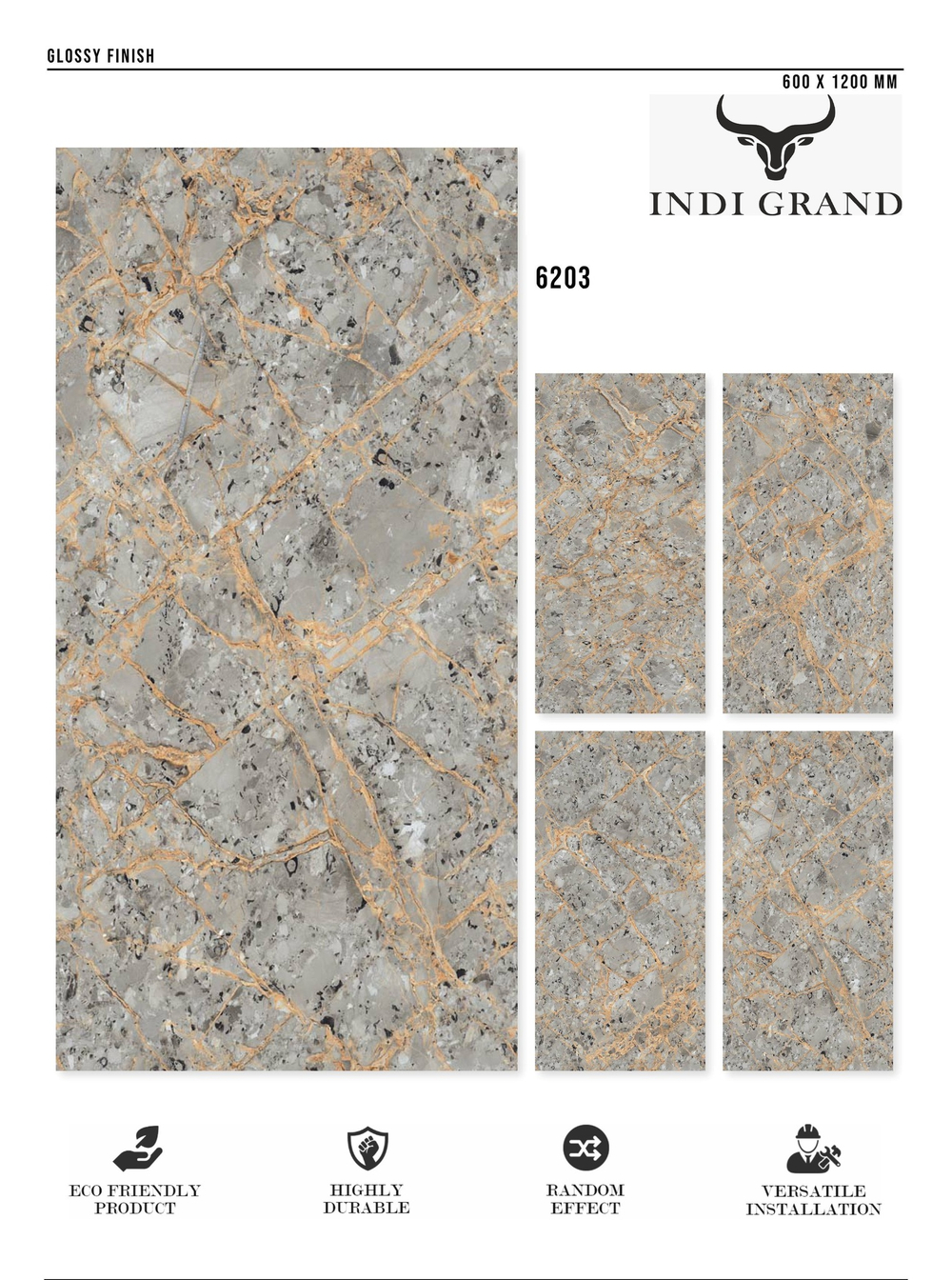 Керамогранит glossy №3 60х120, 6203