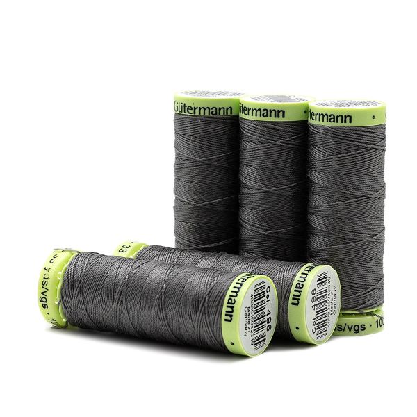 Нитки отделочные Gutermann Top Stitch 30 (30 метров), 5 кат. | 496 серо-стальной