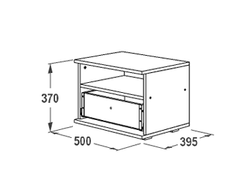 Тумба прикроватная с 1 ящиком "Ольга-14" (дуб сонома), ЛДСП/МДФ, Фант-мебель, г. Волжск