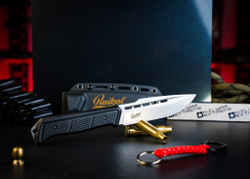 Нож Kizlyar Supreme BAIKAL VG-10 (Cryo) SW G10-BH KS (StoneWash, Black G10 Handle, Kydex Sheath)