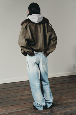 ZARA ДЖИНСЫ TRF WIDE-LEG СО СРЕДНЕЙ ПОСАДКОЙ, ЛИНЯЛЫЙ СИНИЙ