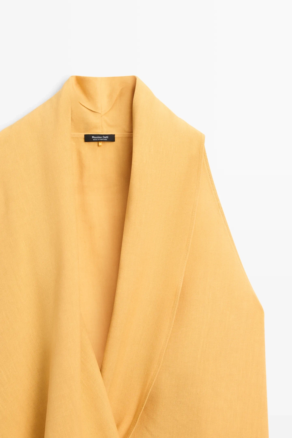 Футболка с воланами и вырезом-холтер - MASSIMO DUTTI