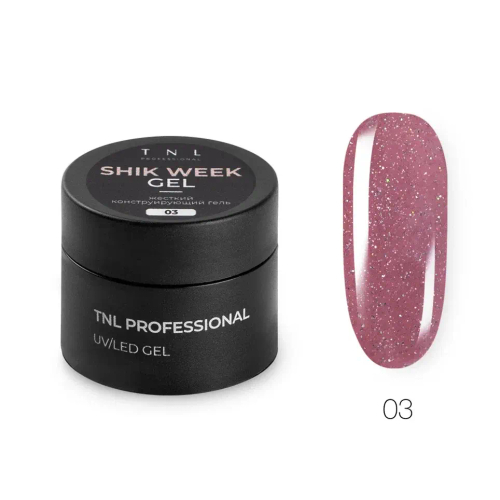 Светоотражающий жесткий гель для наращивания TNL SHIK WEEK №3, 15 мл