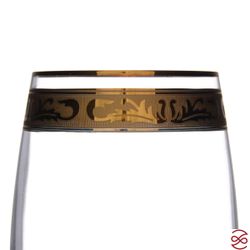 Золотой лист Клаудия Набор бокалов для вина 340 мл Кристалайт (6 шт)