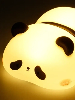 Детский ночник с таймером Панда силиконовый, беспроводной светильник для малышей