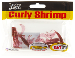 Мягкая приманка Lucky John Curly Shrimp 2in (50 мм), цвет S14, 10 шт.