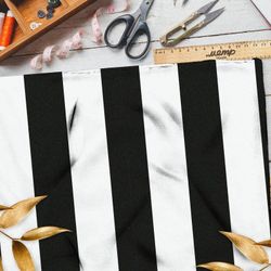 Ткань кулирная гладь черные полоски