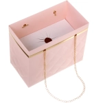 Пакет для цветов и подарков «Стиль» 18*10*15 см, розовый