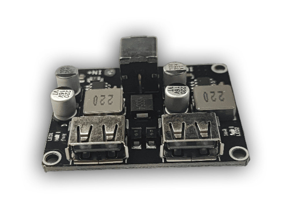 USB модуль зарядки и поддержкой QC3.0 (2 порта)