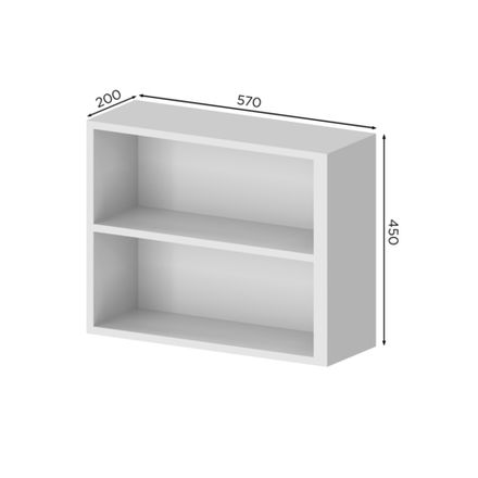 Кухня Модуль СГВ 200 стеллаж горизонтальный высокий Кашемир / Белый