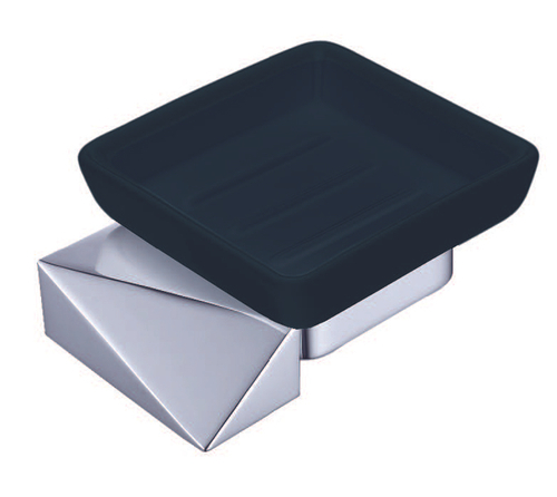 Настенная мыльница NEW VENTURO хром/черный_Комплект