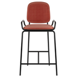 Стул полубарный ror, 2 frame, велюр, черный/темно-красный