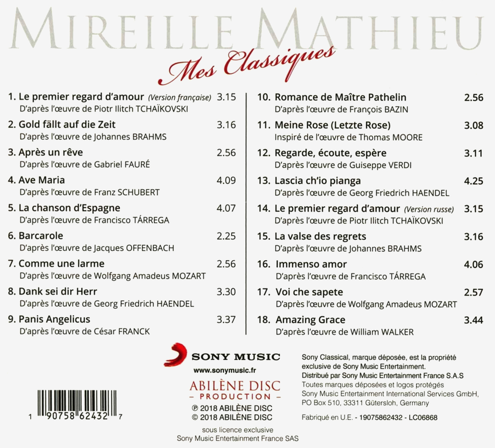Mireille Mathieu / Mes Classiques (CD)