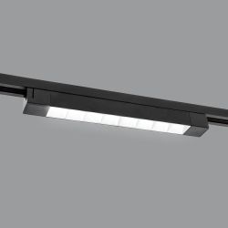 ULB-Q282 20W-4000K BLACK Светильник-прожектор светодиодный трековый. Линейный. 1600 Лм. Белый свет 4000К. Корпус черный. ТМ Volpe