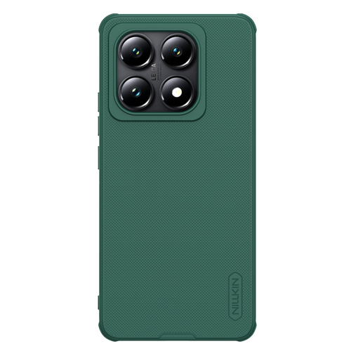 Усиленный чехол зеленого цвета (Dark Green) от Nillkin для Xiaomi 14T Pro, серия Super Frosted Shield Pro