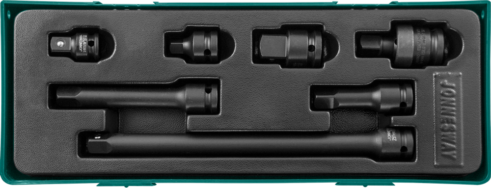 S03A401SP Набор аксессуаров для головок торцевых ударных 1/2"DR в ложементе, 7 предметов