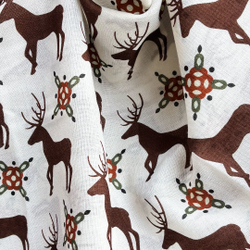 Шаль 120*120см, НОРДИК на белом