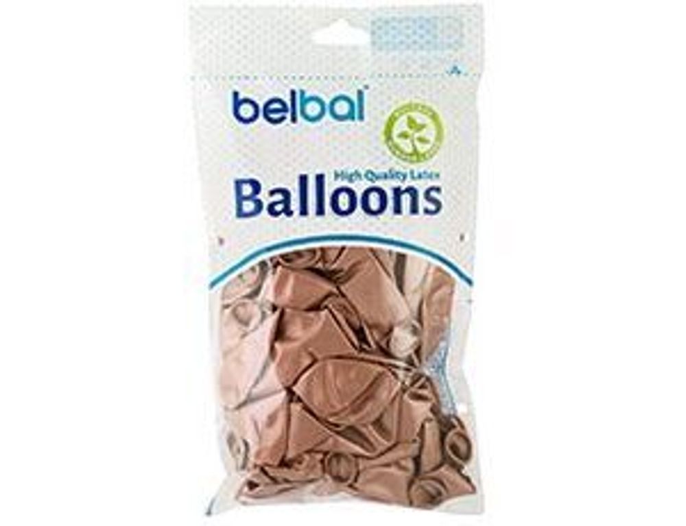 Шар (14"/36 см) Хром Glossy Rose Gold 606 50 шт.