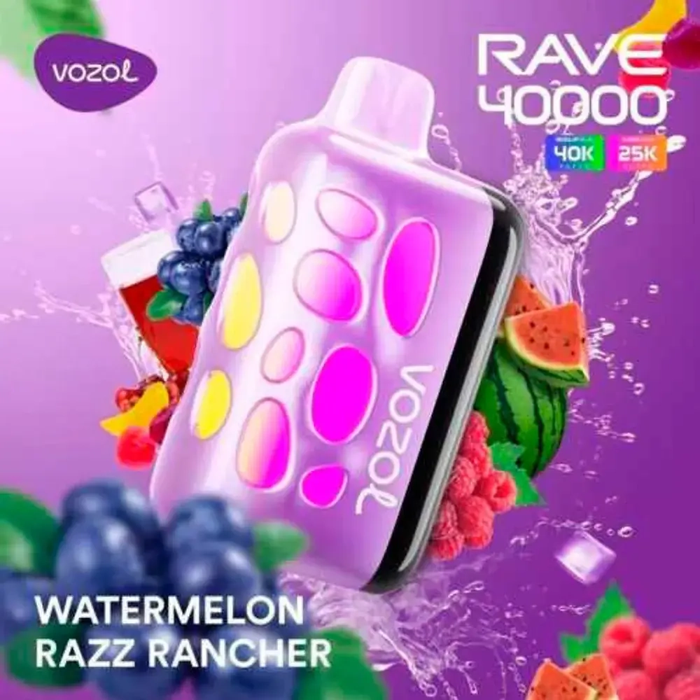 Vozol RAVE 40000 – Watermelon Razz Rancher (5% nic)