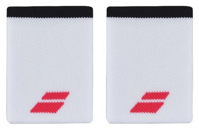Теннисные напульсники Babolat Logo Jumbo Wristband - White