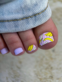 Crazy Manic Плёнки для ногтей для педикюра striped banana p