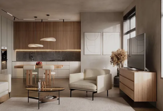 Кофейный стол Raul 110х60 см, стекло закалённое дымчатое