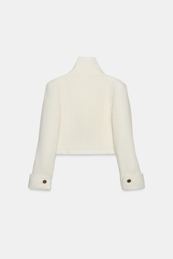 ZARA УКОРОЧЕННАЯ КОМБИНИРОВАННАЯ КУРТКА — ZW COLLECTION LIMITED EDITION, ЭКРЮ