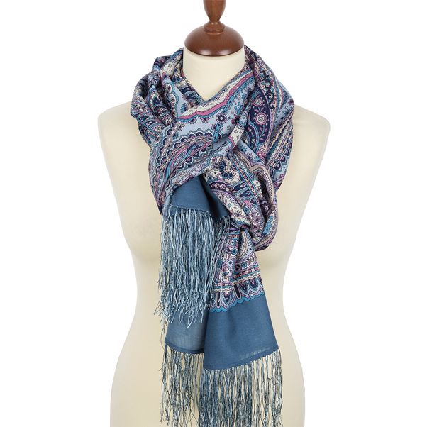 Шерстяные палантины 70x200 см, с шелковой бахромой