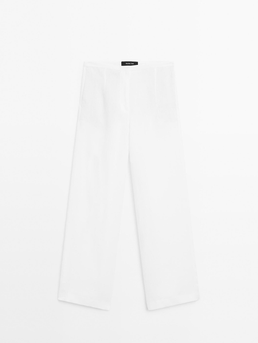 Massimo Dutti Костюмные брюки из 100% льна, белый