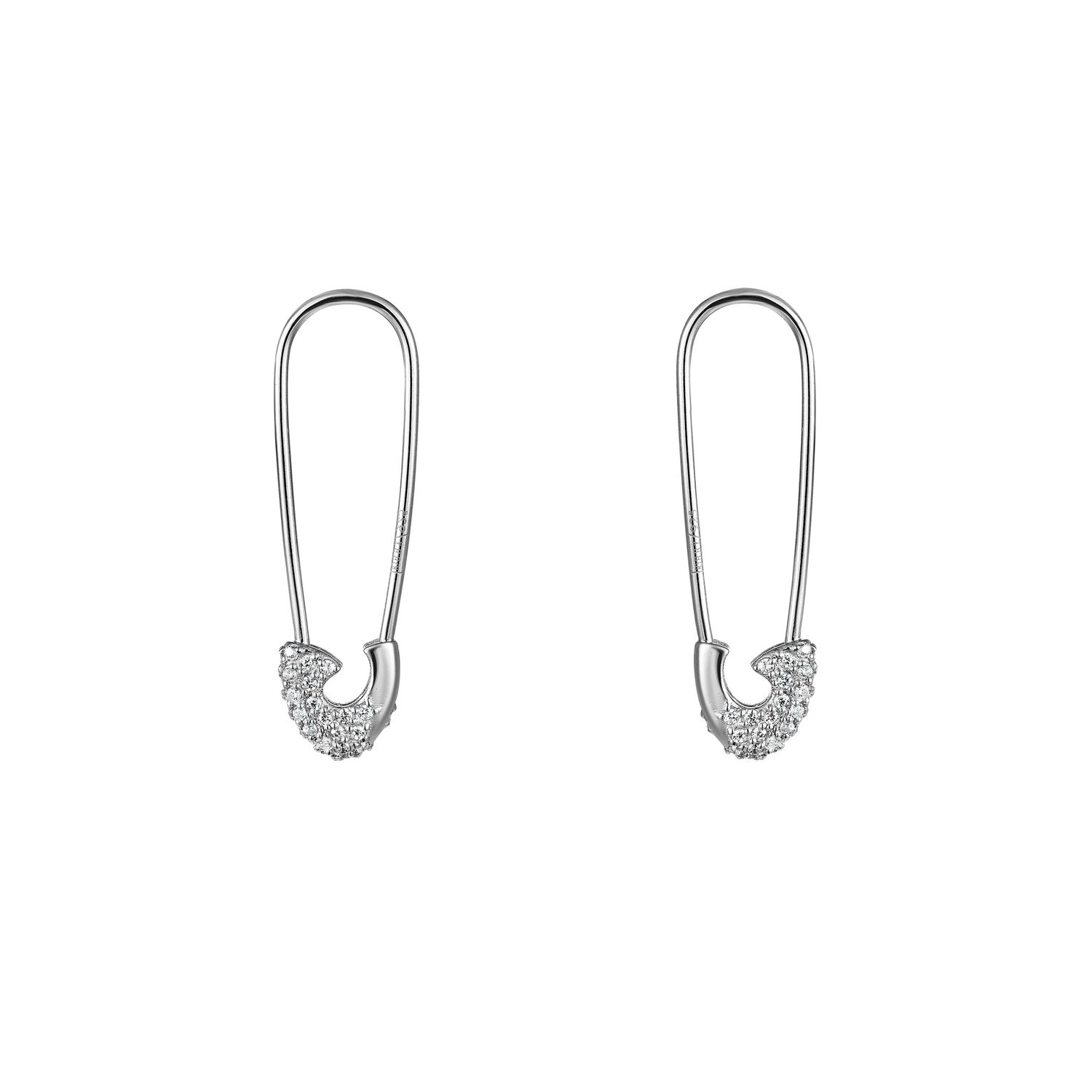 Серьги Crystal Pin Earrings - Silver