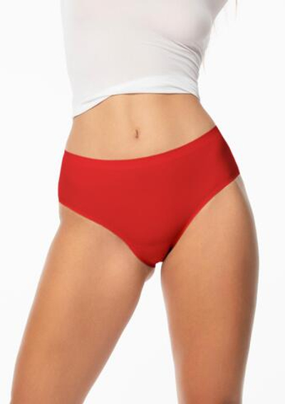 Трусики-бразилиана Cheekie (Размер: L) (Цвет: красный)