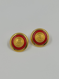 Серьги с красными вставками Liz Claiborne