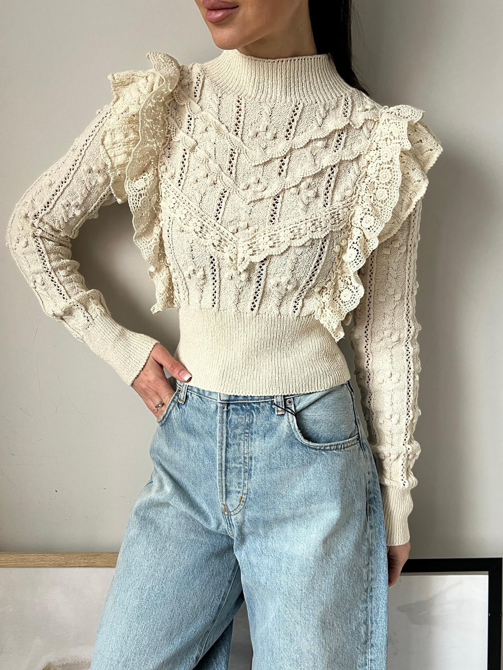 Вязаный джемпер Zara, S