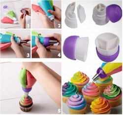 Переходник для кондитерских мешков на три цвета