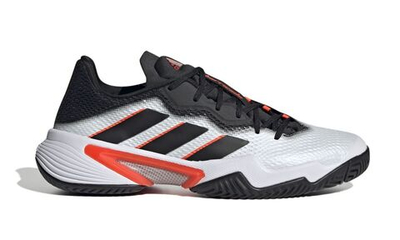 Мужские кроссовки теннисные Adidas Barricade M - cloud white/core black/solar red